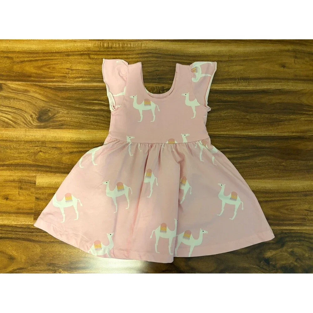NWT Monica and Andy Just Dance Dress, Pink Camel Print, Size 3T